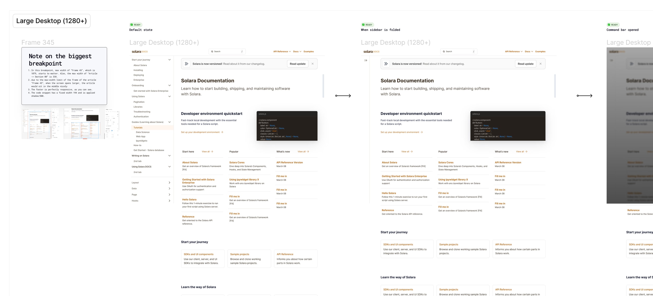 Design handoff documentation